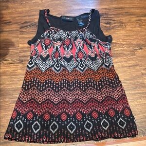 Axcess Red and Black Sleeveless Top